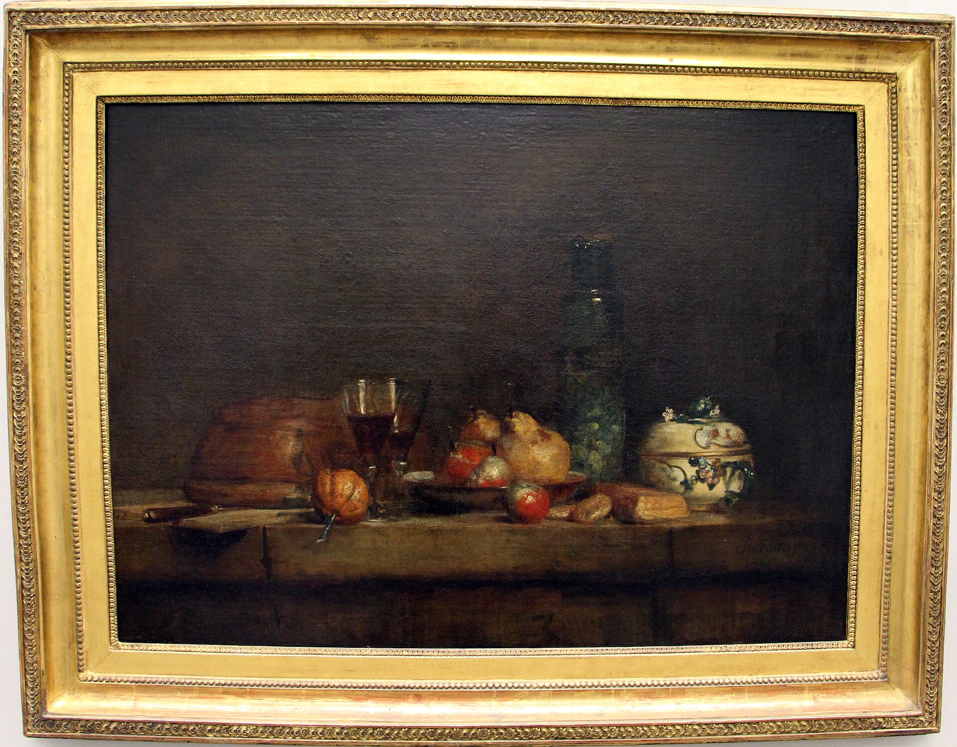 Imagem de referência de Le bocal d'olives, descrito nos dados abertos como pintura de Jean-Baptiste-Siméon Chardin