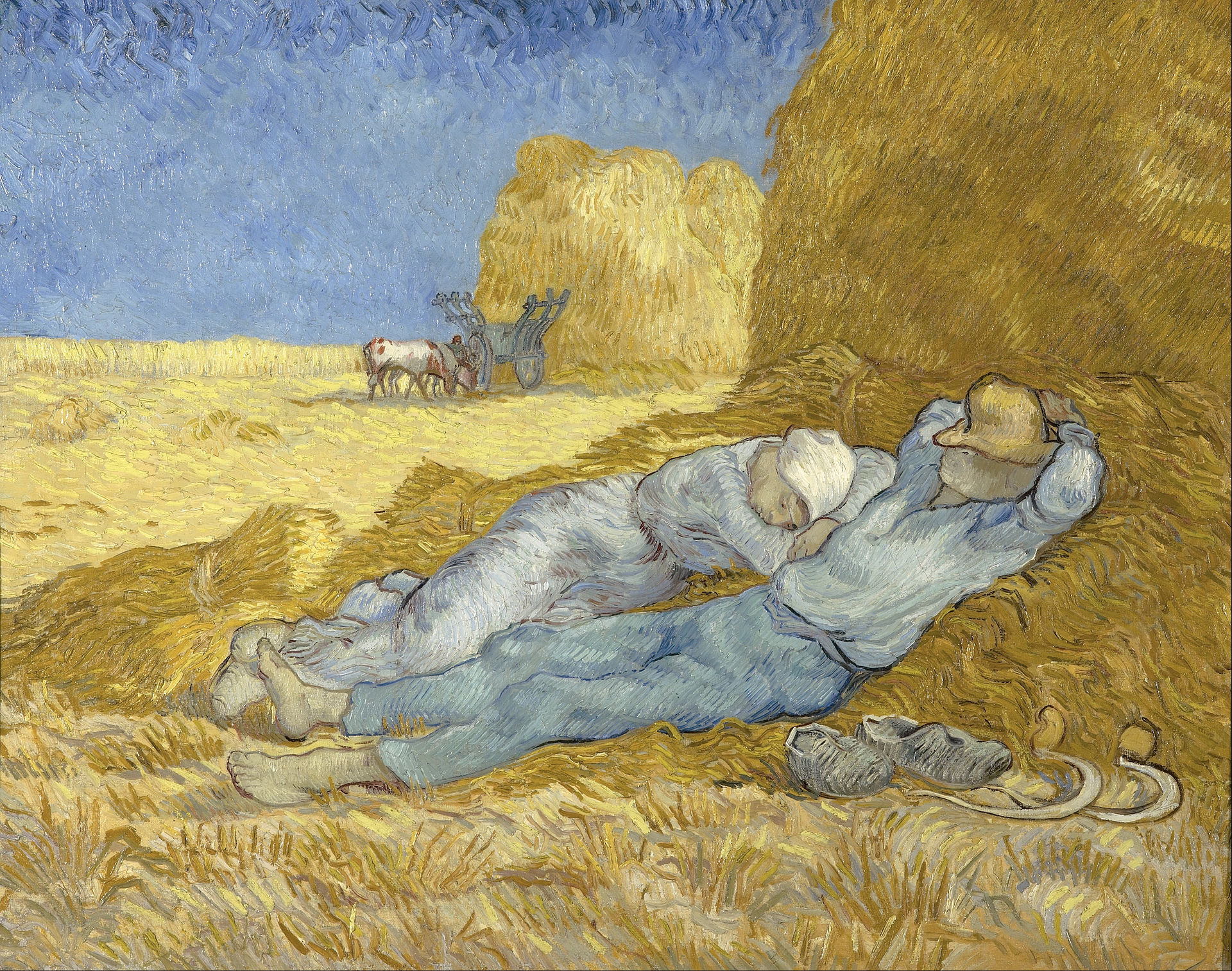 Imagem de referência de A Siesta, descrito nos dados abertos como pintura de Vincent van Gogh