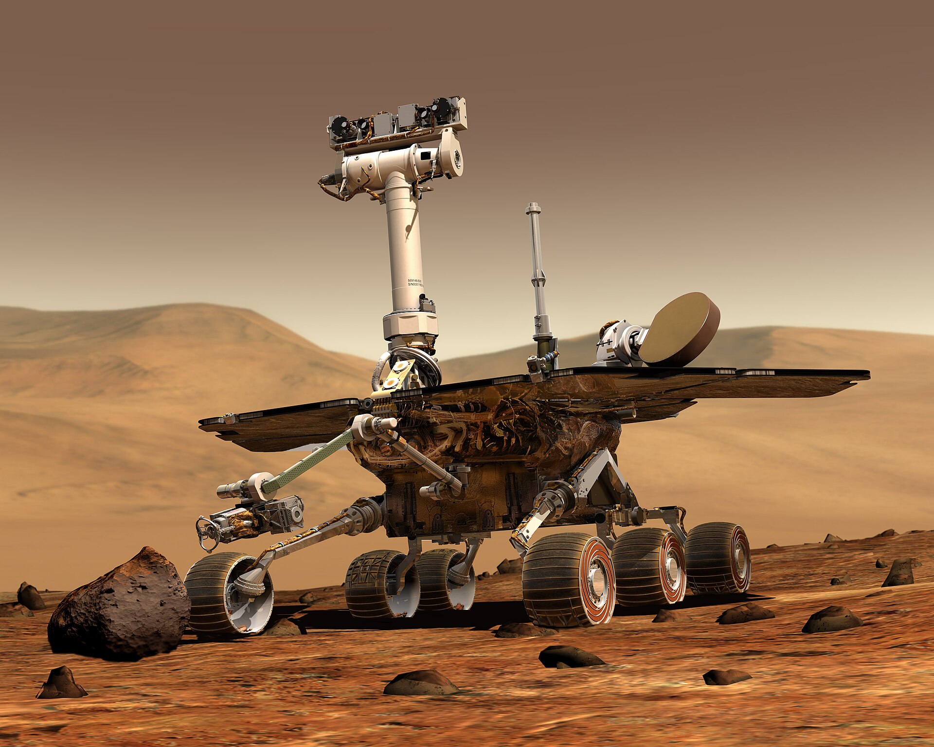 Imagem de referência de Opportunity, descrito nos dados abertos como veículo explorador geológico da NASA