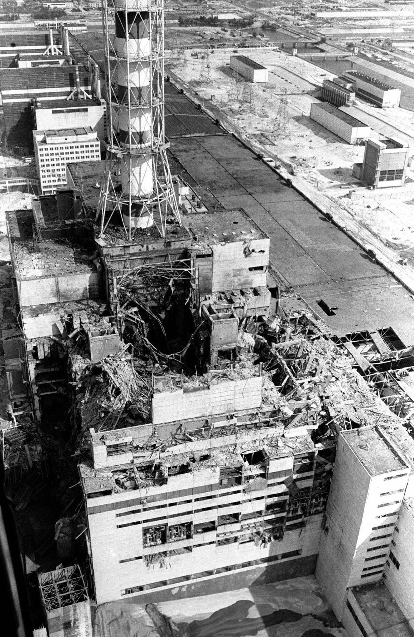 Imagem de referência de acidente nuclear de Chernobil, descrito nos dados abertos como acidente nuclear na União Soviética de 1986