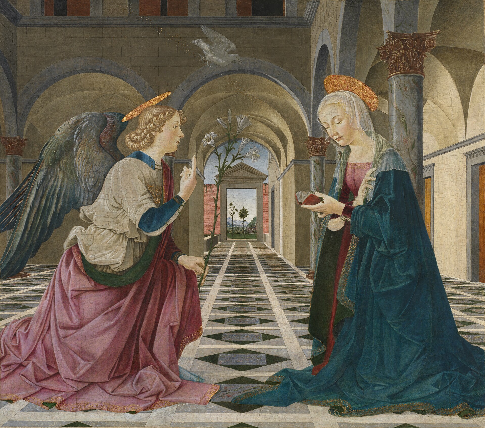 Imagem de referência de Anunciação, descrito nos dados abertos como pintura de Piermatteo d'Amelia