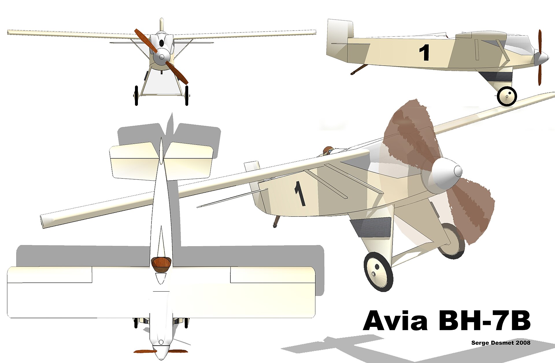 Imagem de referência de Avia BH-3, descrito nos dados abertos como modelo de avião do Avia