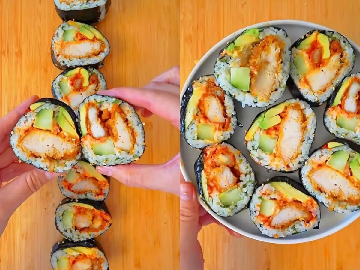 Sushi de frango proteico é opção saudável para comer bem sem furar a dieta