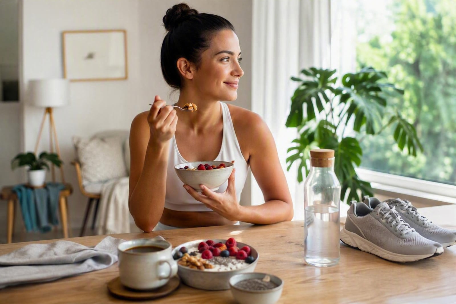 Café da manhã nutritivo e movimento logo cedo podem ajudar a reduzir a inflamação e promover mais saúde. Microsoft CoPilot