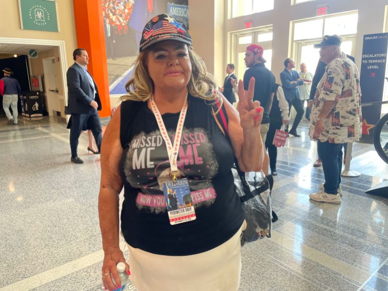 Lubbock resident Ronnda Law was among the attendees at the Republican Midterm Convention in Dallas, Texas