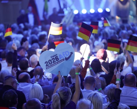 A far-right Alternative for Germany (AfD) rally in Magdeburg, Germany, on 5 September 2026.