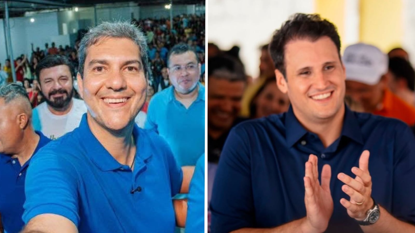 Braide lidera a pesquisa para o Governo do Maranhão com 45%, Brandão tem 32% Montagem: Reprodução/Facebook Eduardo Braide - 27.08.2026; Reprodução/Instagram @orleansbrandaoma - 12.08.2026
