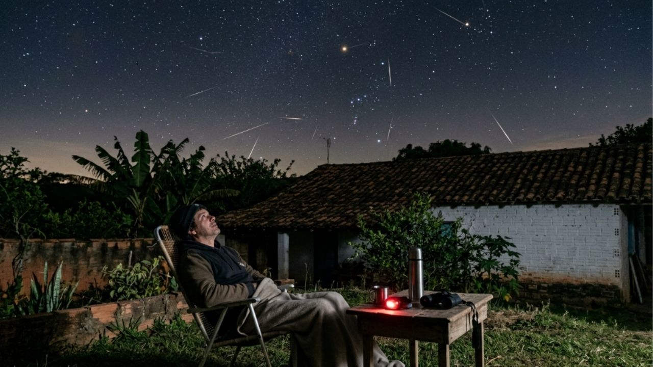Chuva de meteoros visível a olho nu no Brasil: a noite de pico, para que lado olhar e como a Lua e a poluição da cidade atrapalham