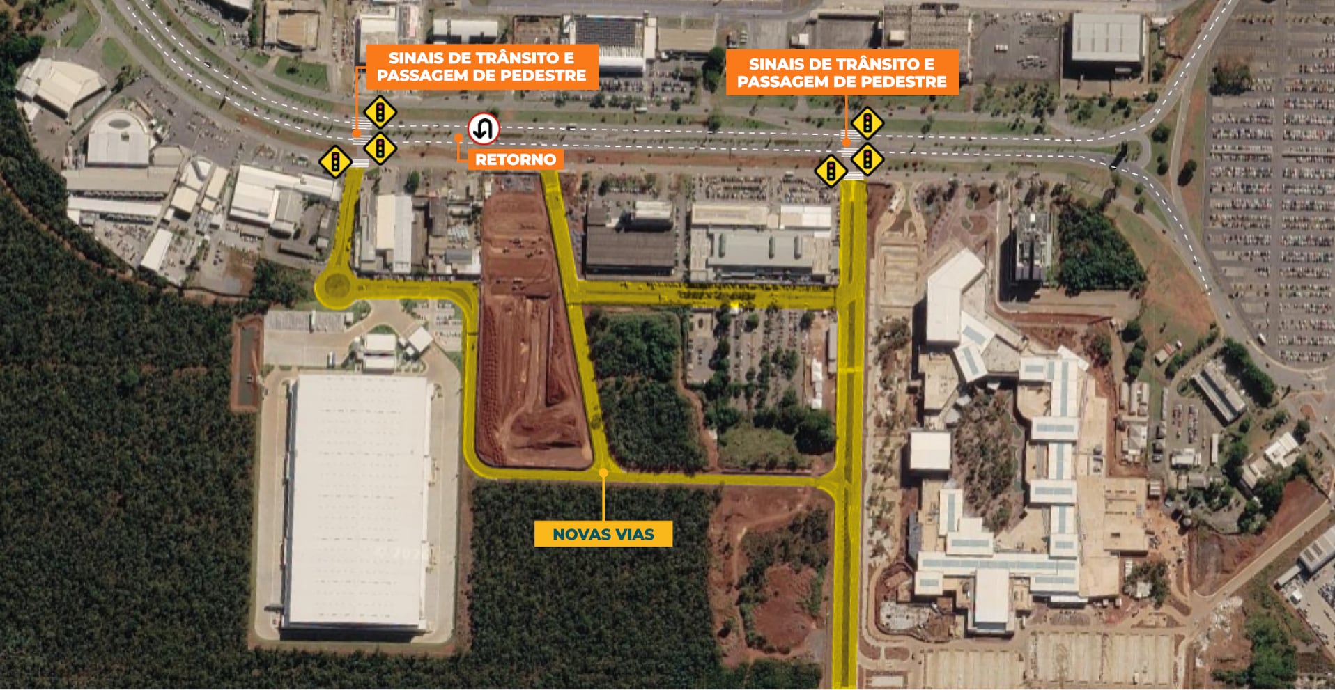 Aeroporto de Brasília inaugura novas vias para melhorar fluidez e segurança para veículos e pedestres
