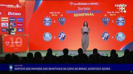 Veja o sorteio de mandos de campo das semifinais da Copa do Brasil