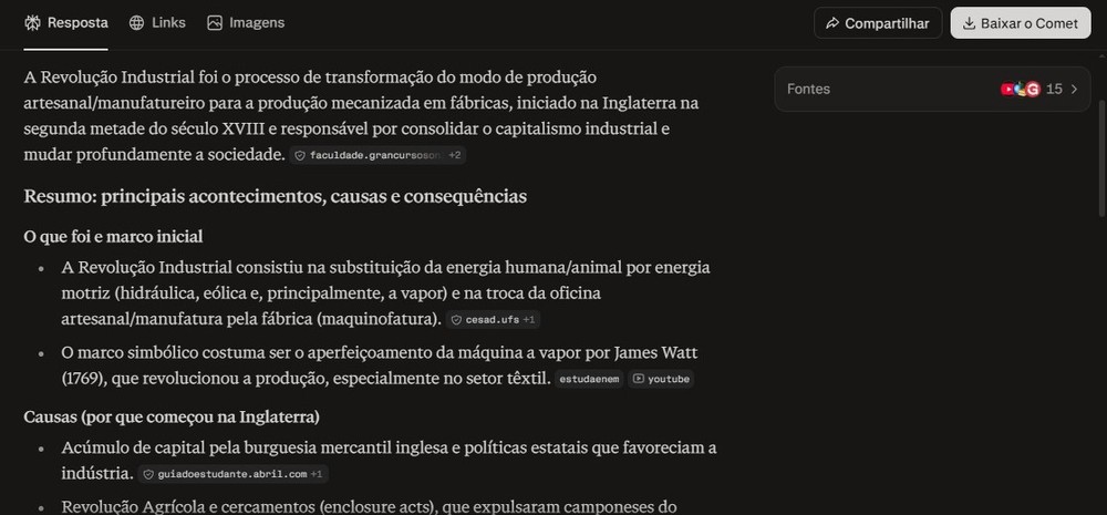 O estudante pode usar o Perplexity para revisar conteúdo antes do Enem — Foto: Diedrich Bader/TechTudo