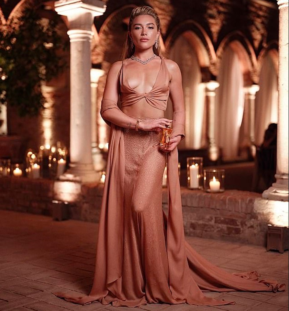 A atriz Florence Pugh em Veneza — Foto: Instagram