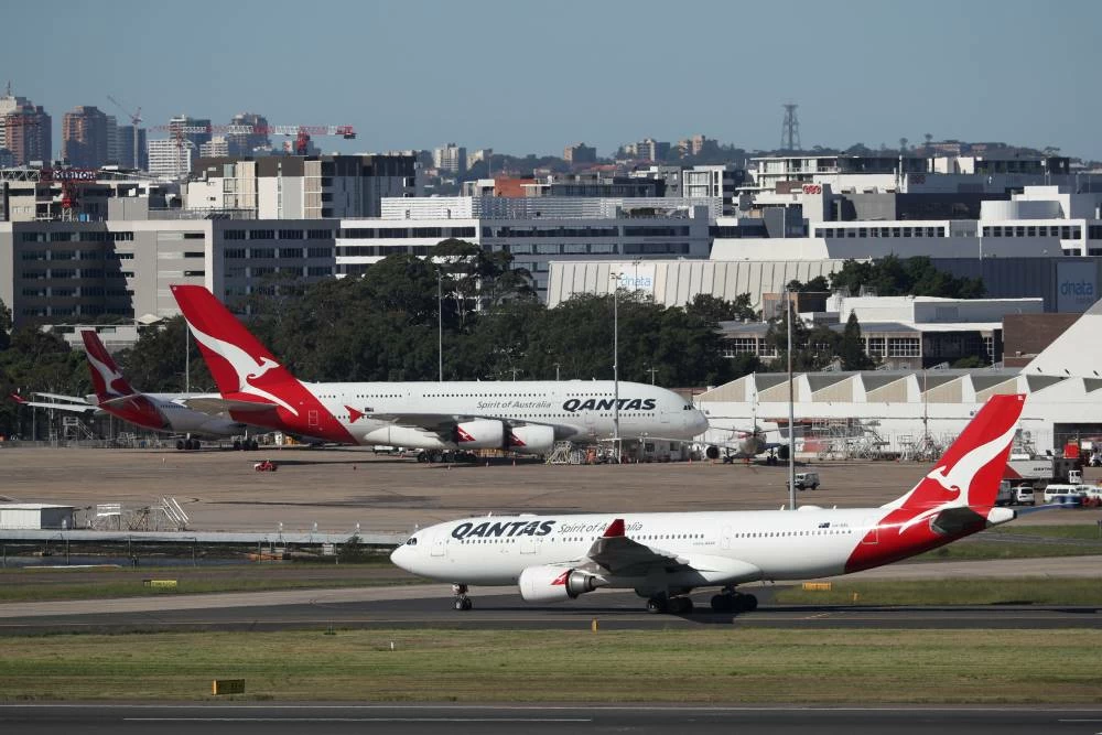 File photo of Qantas planes at Kingsford Smith International Airport in Sydney, Australia. (Reuters)