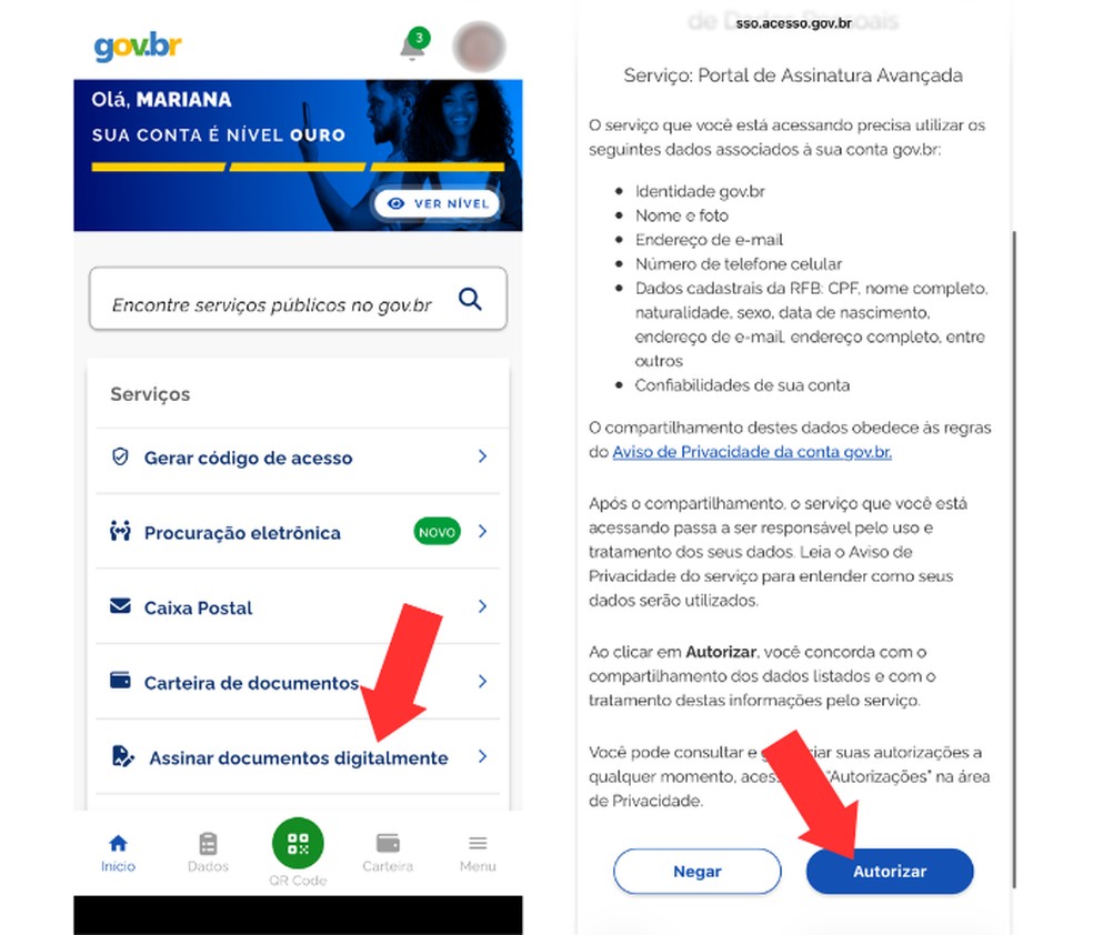 Como assinar documentos pelo Gov.br no celular?