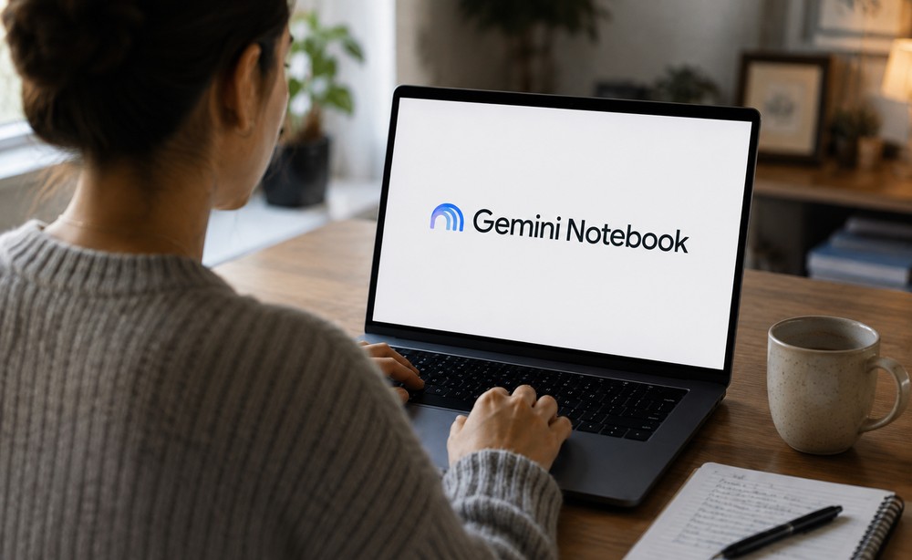 O Gemini Notebook reúne recursos para pesquisar, organizar e analisar informações a partir de documentos, links e outros conteúdos adicionados pelo usuário — Foto: Gerada pela IA GPT 5.5