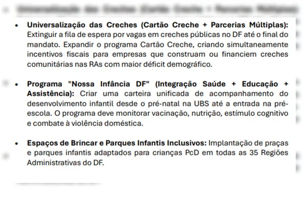 Dois dos 11 candidatos ao GDF não têm propostas para crianças