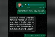 Assessor explica a candidato que presidente estadual do PSDB está tentando viabilizar recursos para a campanha