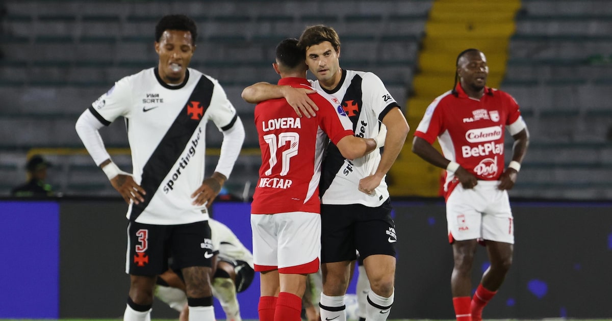 Vasco poupa titulares em viagem à Colômbia e empata sem gols com Santa Fe pela Sul-Americana