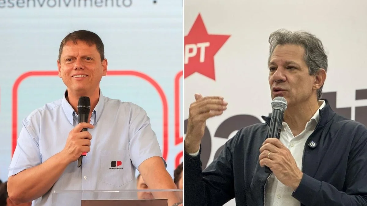 Datafolha: Tarcísio vence Haddad por 56% a 35% no 2º turno em SP