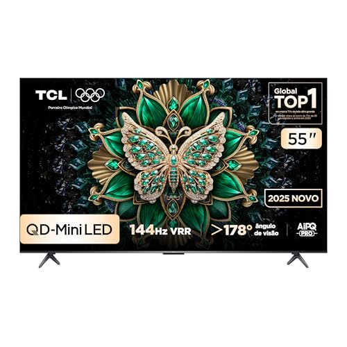 Smart TV TCL 55 Polegadas QLED Mini LED 4K C6K 144Hz