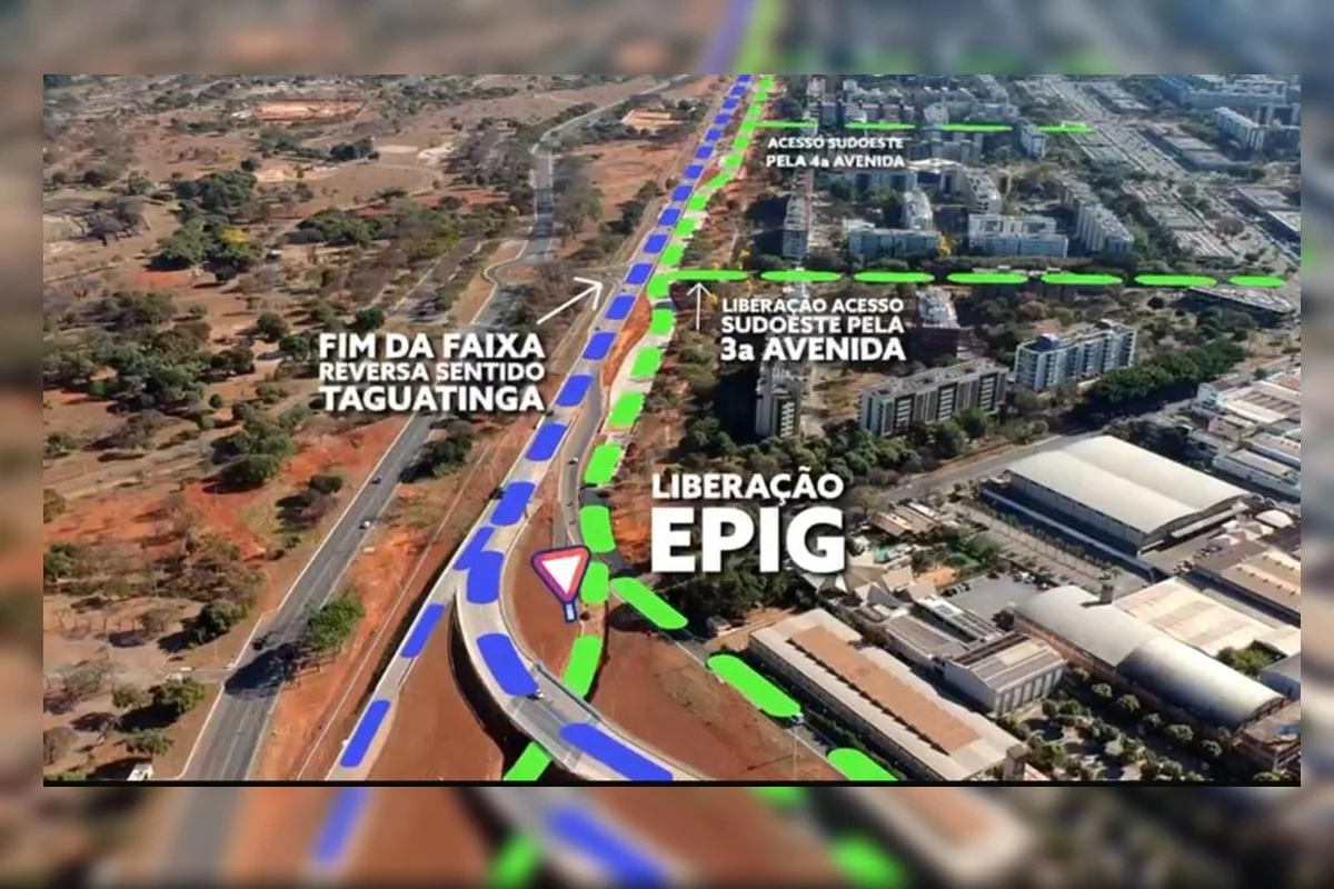 Faixa reversa da Epig será desativada neste domingo; veja mudanças