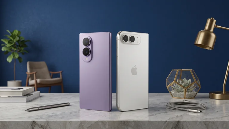 Comparativo iPhone Duo x Galaxy Z Fold 8: qual celular dobrável é mais potente?