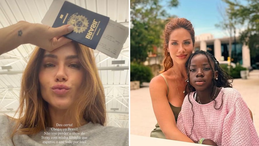 Gio Ewbank vive perrengue em voo internacional para realizar sonho da filha no Rock in Rio: 'Vim sem as malas'