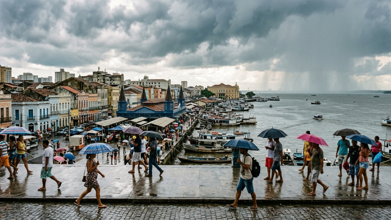 A cidade do Pará onde a chuva da tarde marca o cotidiano e até sombrinhas públicas acompanham a rotina