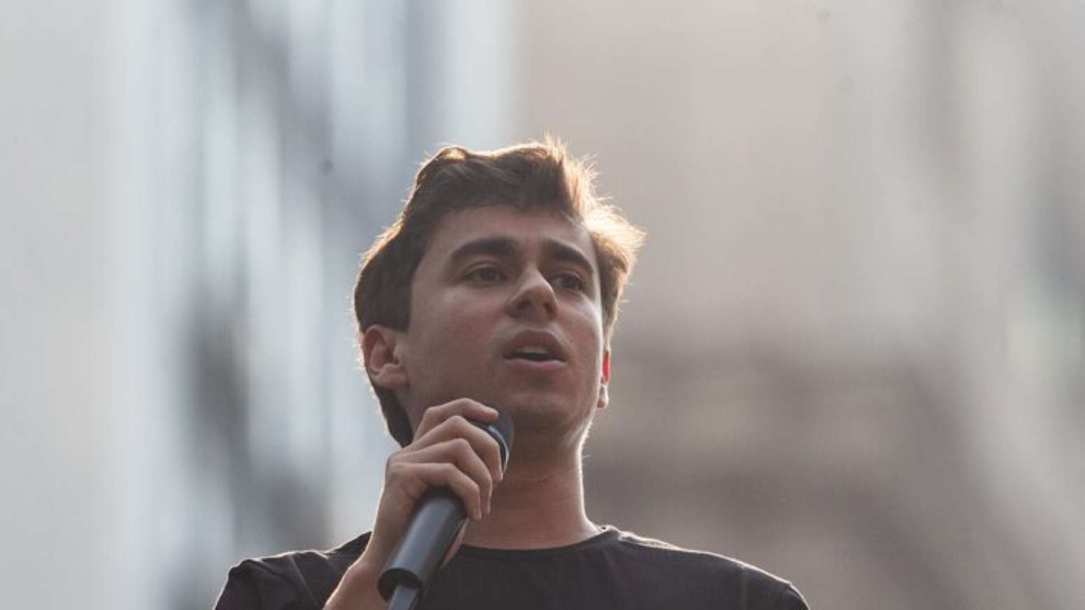 Deputado federal Nikolas Ferreira durante manifesta&ccedil;&atilde;o na Avenida Paulista em 7 de setembro de 2024