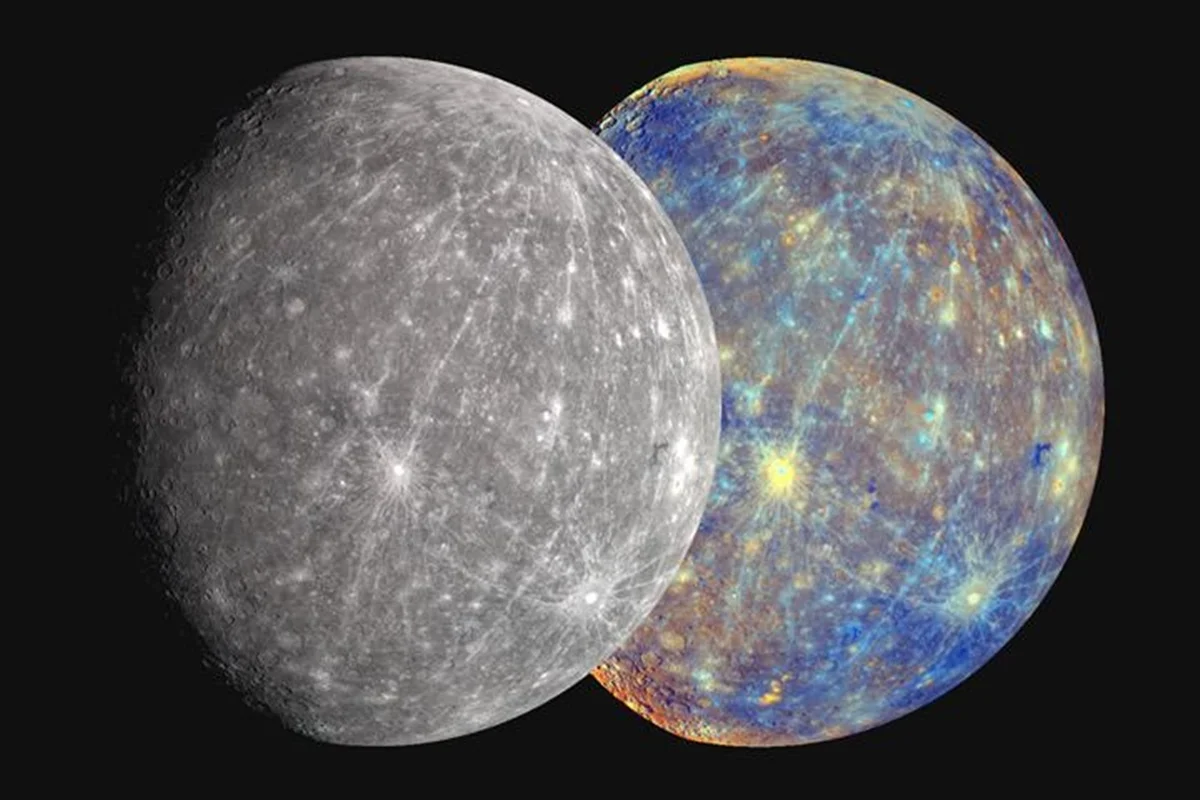 Imagem colorida mostra o planeta Mercúrio - Metrópoles
