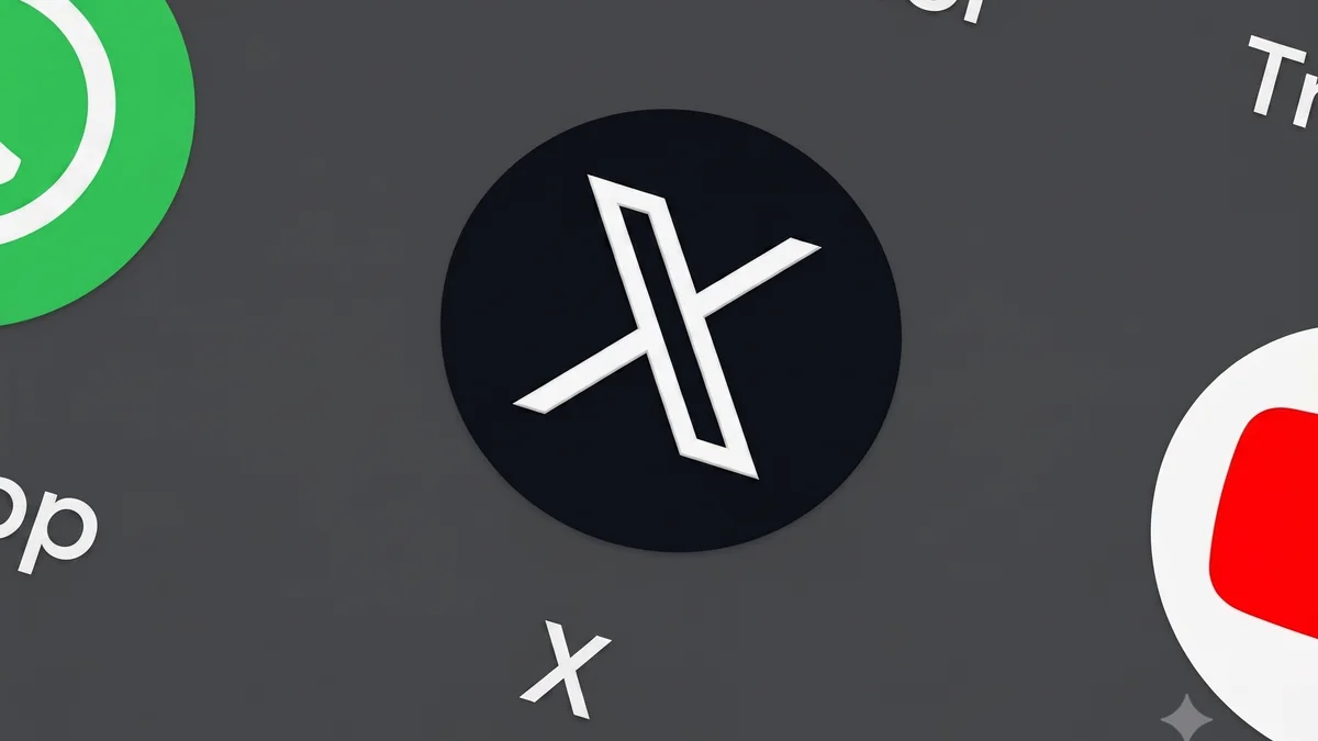 ícone do app X no celular
