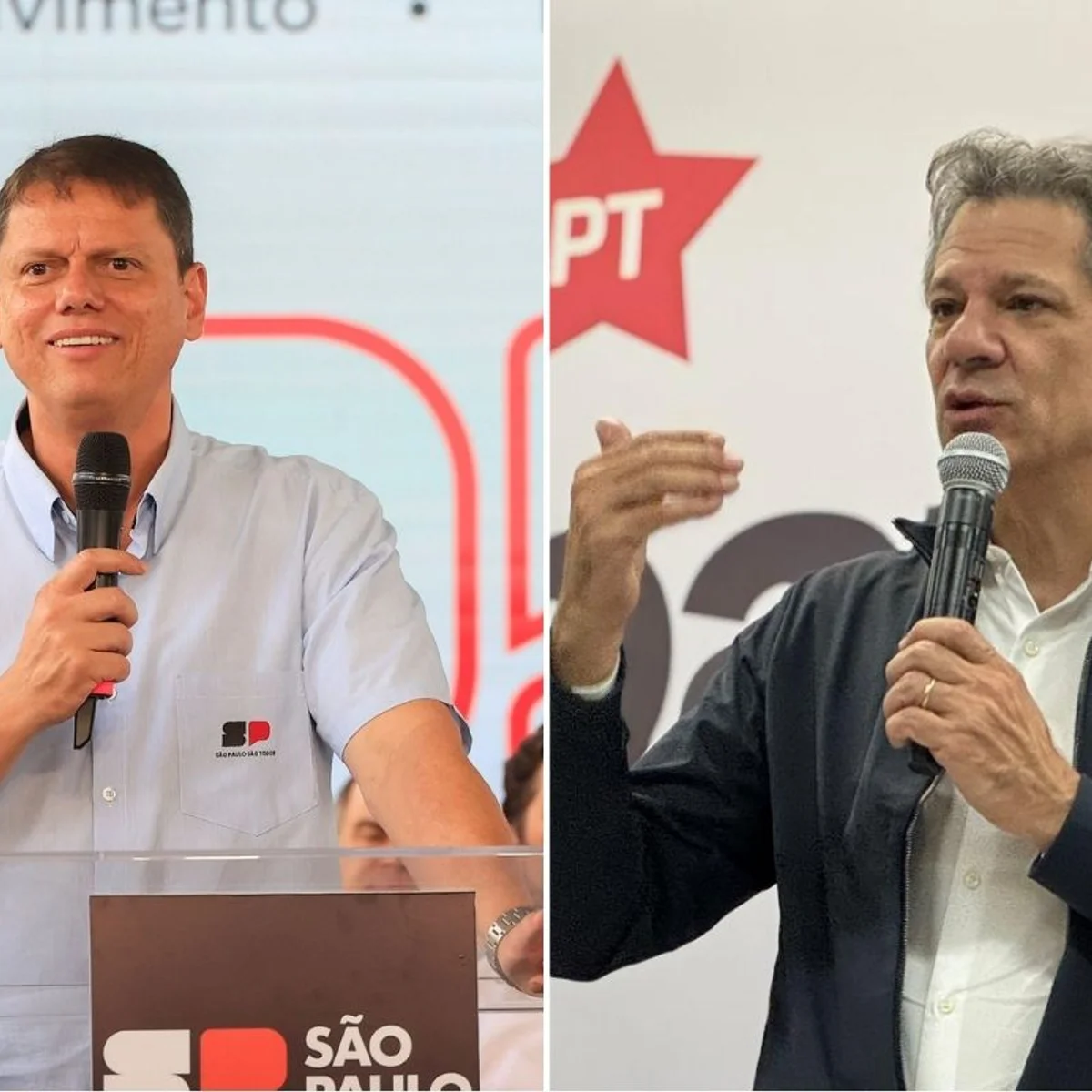 Datafolha: Tarcísio vence Haddad por 56% a 35% no 2º turno em SP