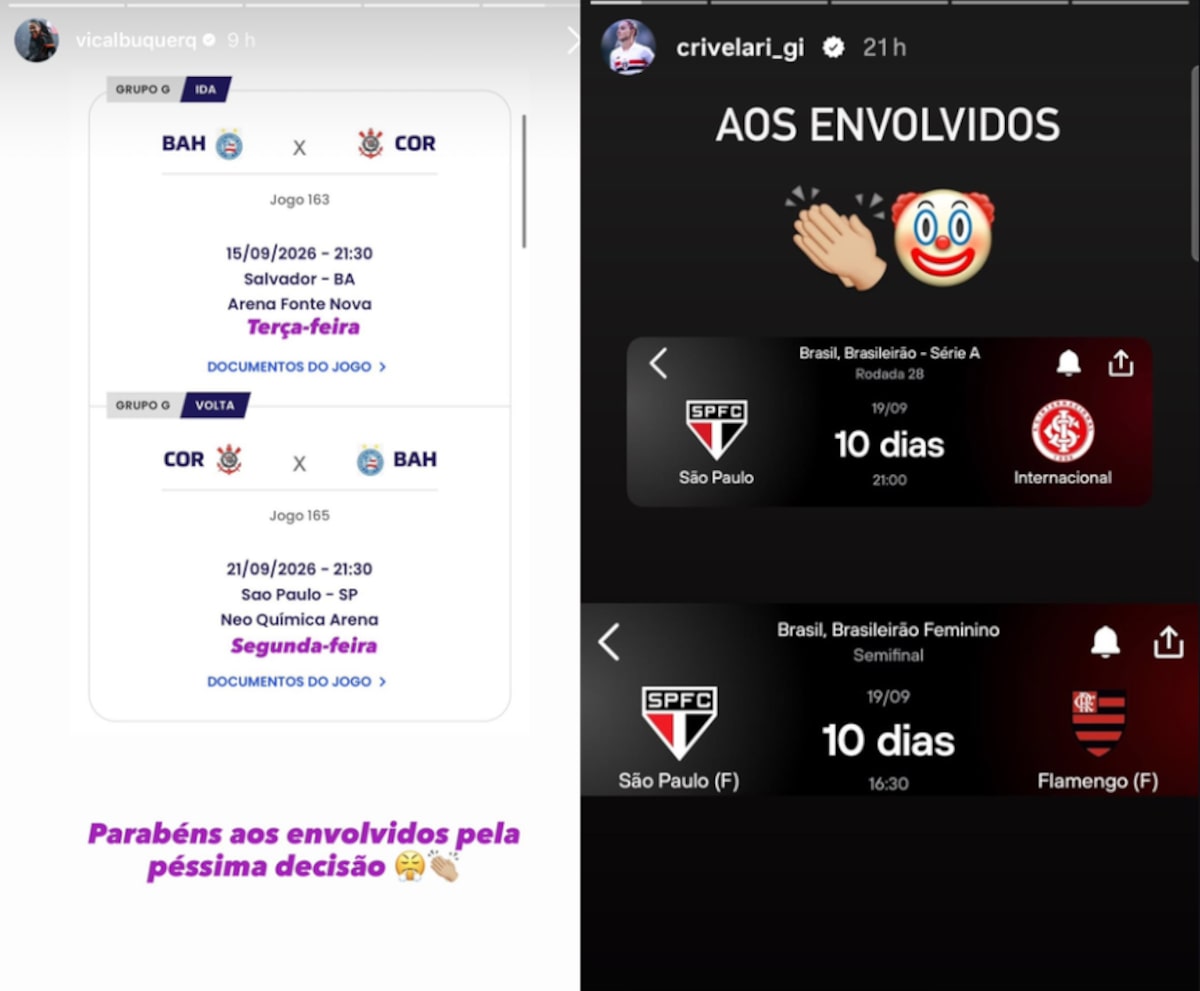 Jogadoras de Corinthians e São Paulo criticam locais e datas das semifinais do Brasileirão feminino