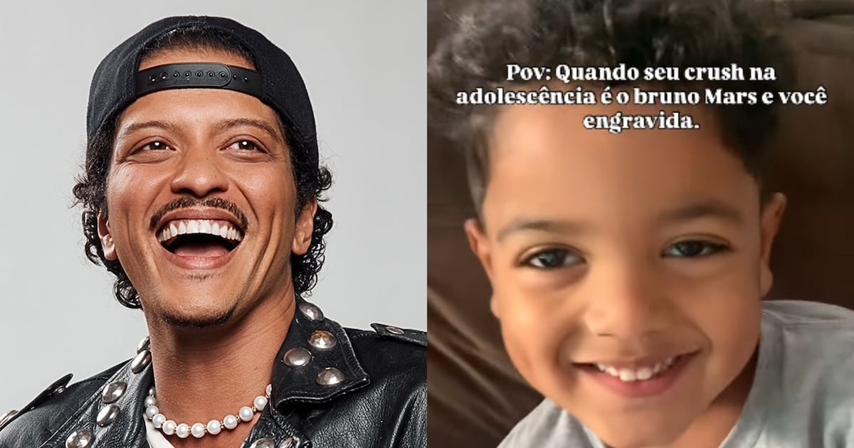 Bruno Mars reage a vídeo de criança parecida com ele e diverte a web