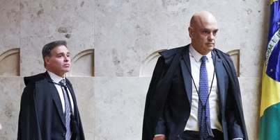 Ministros André Mendonça e Alexandre de Moraes no plenário do STF. Foto: Antonio Augusto/STF