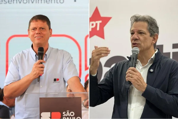 Datafolha: Tarcísio vence Haddad por 56% a 35% no 2º turno em SP