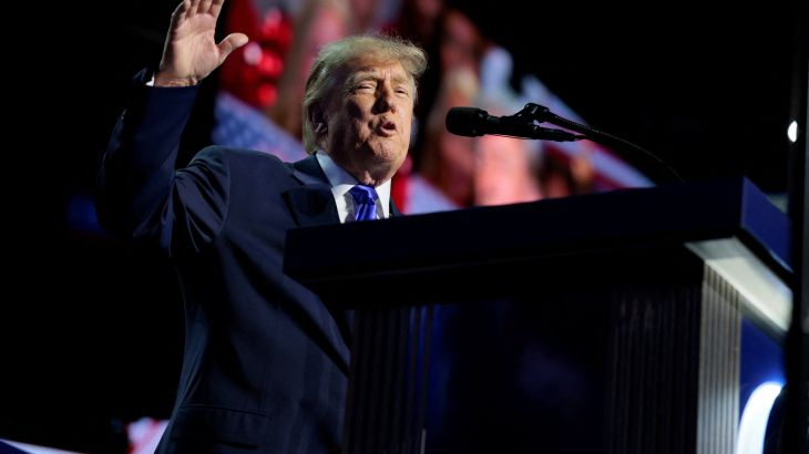 U.S. President Donald Trump speaks at the Republican National Midterm Convention in Dallas, Texas, U.S., September 9, 2026. REUTERS/Evan Vucci