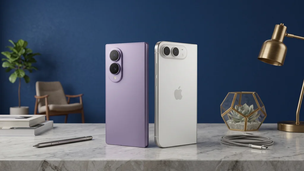 Comparativo iPhone Duo x Galaxy Z Fold 8: qual celular dobrável é mais potente?