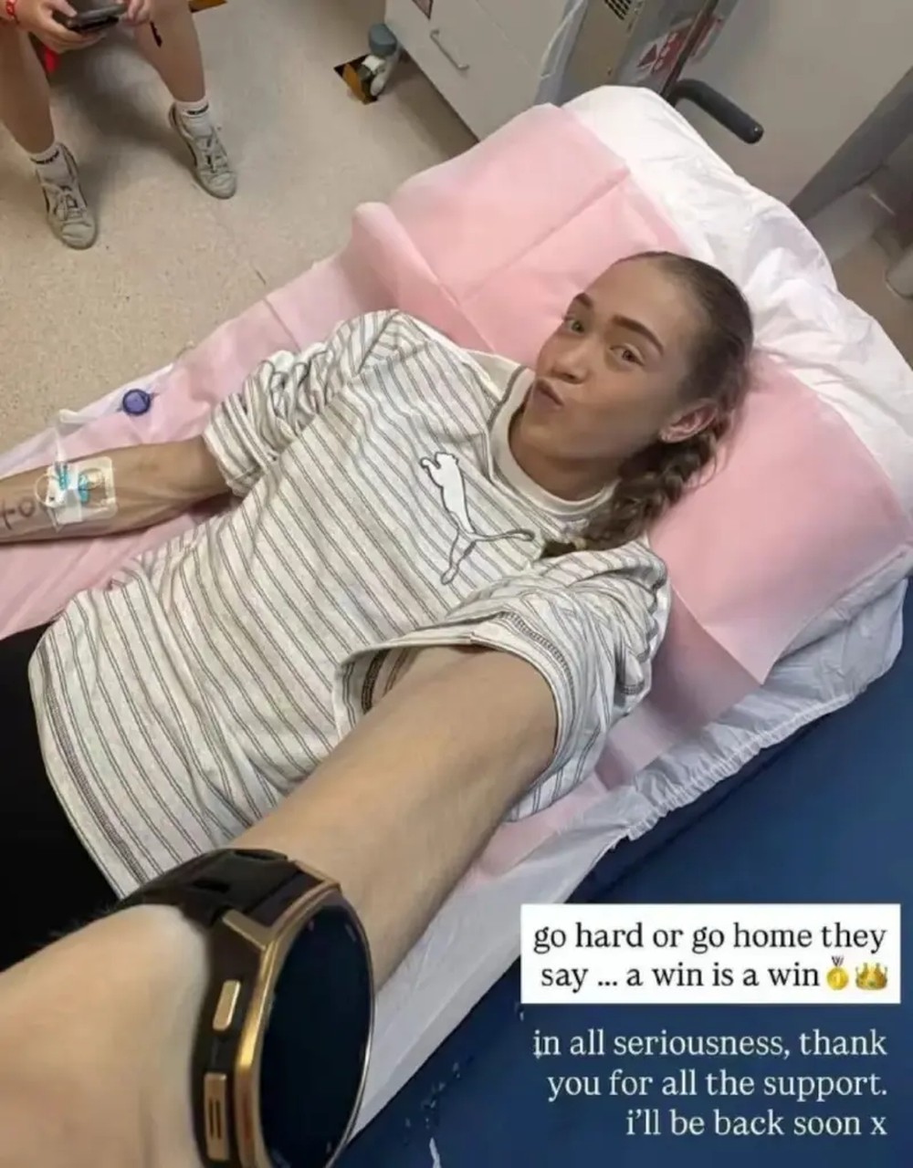 Atleta fez postagem em que minimizou o ocorrido e comemorou a vitória, mas, pouco tempo depois, apagou o post — Foto: Reprodução/Instagram