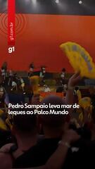 Pedro Sampaio leva mar de leques ao Palco Mundo