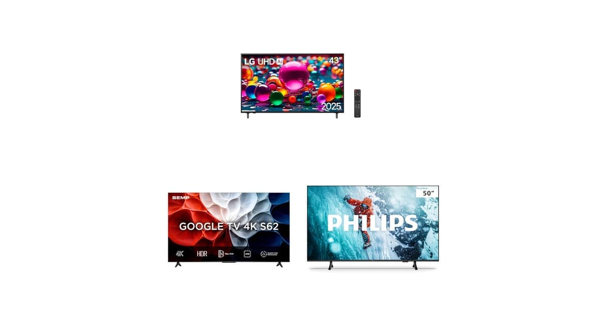 Hora de renovar a sala: Smart TVs 4K em promoção na Amazon