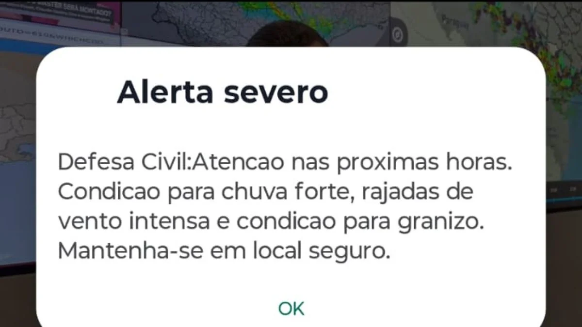 Rajadas e granizo: Defesa Civil emite alerta severo no litoral norte de SP